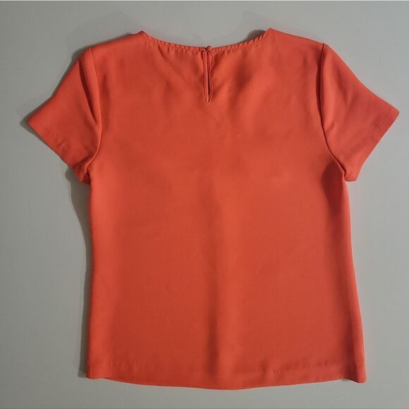 J. Crew Orange Polyester Short Sleeve Blouse - Picture 8 of 10
